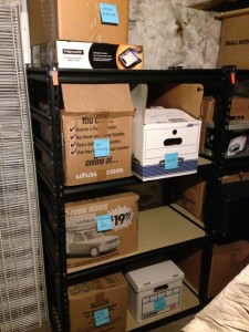 3 of 43 Days - 2007 Boxes become Categorized Contents on Shelf